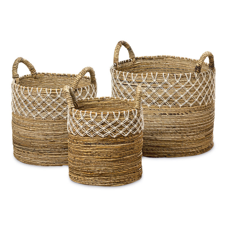 Romantic Chic 3 Piece Wicker Basket Set | Birch Lane